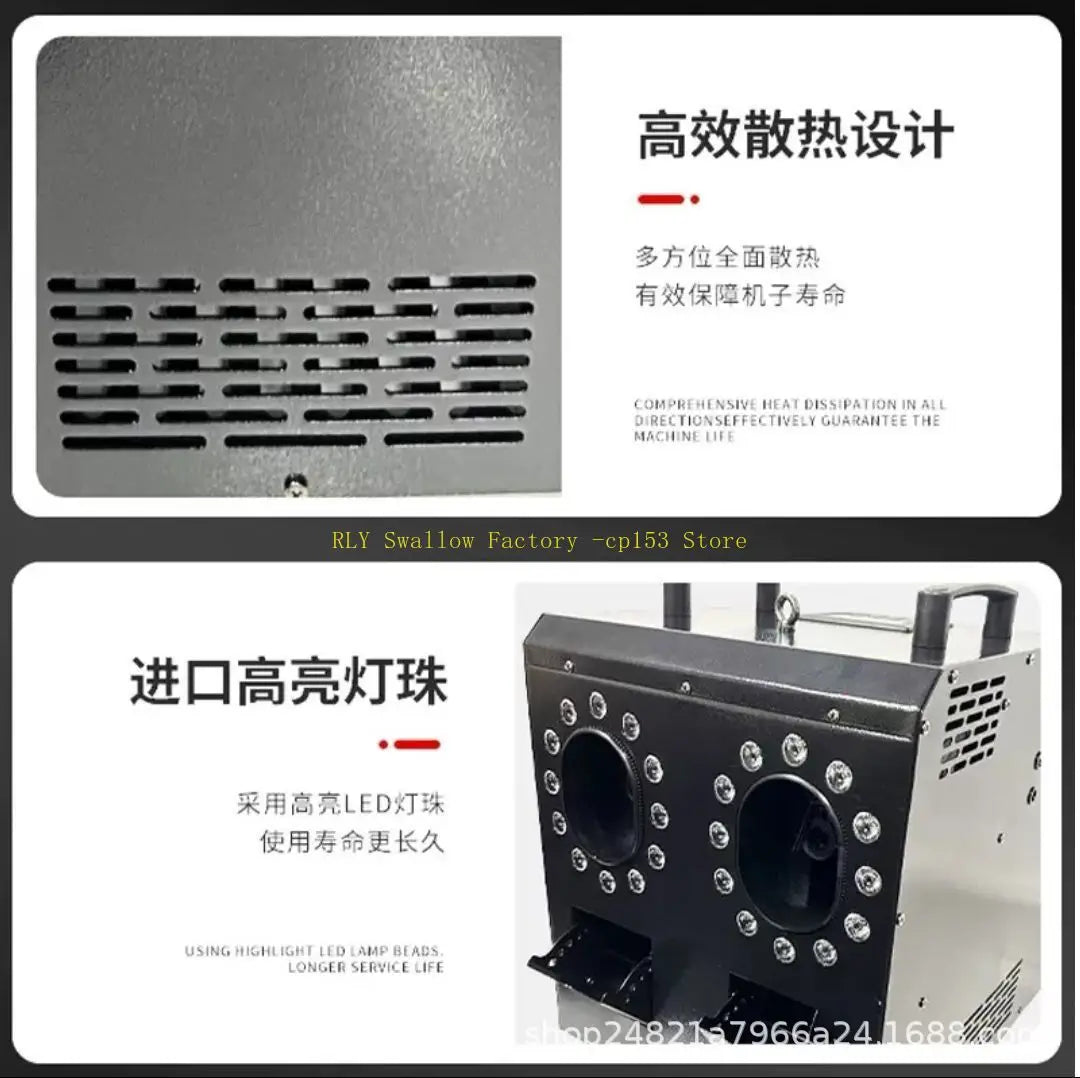Double hole smoke bubble machine