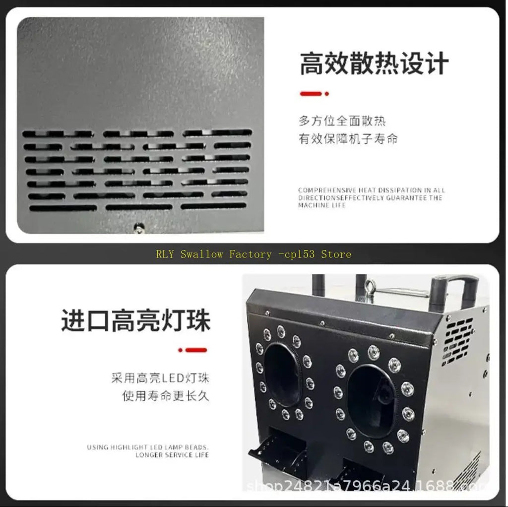 Double hole smoke bubble machine