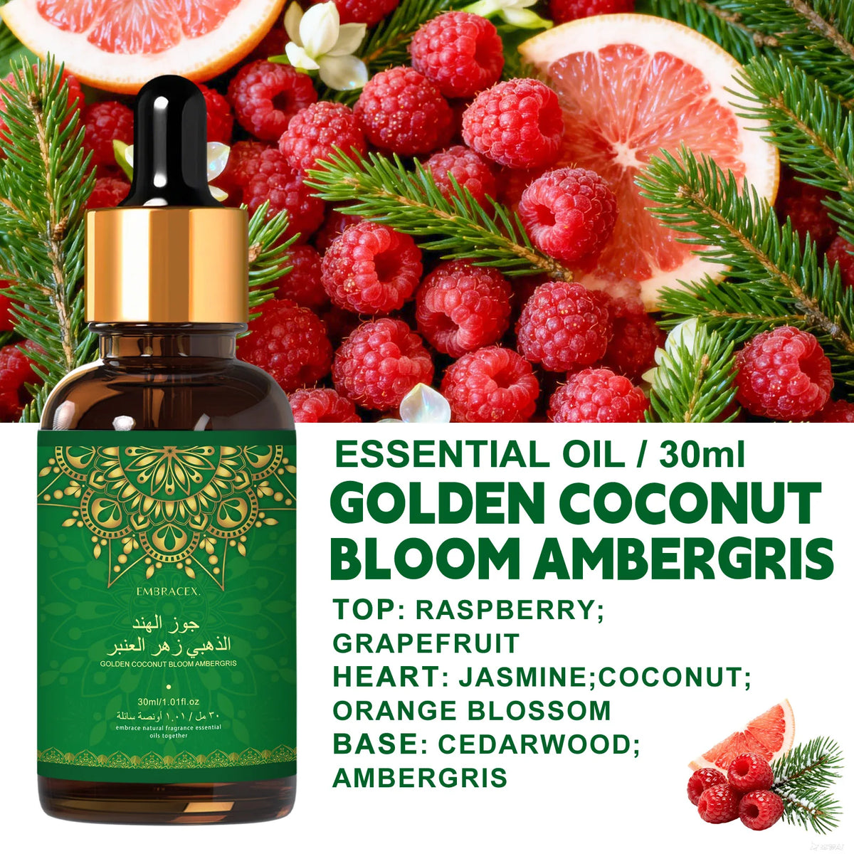 6 Type 30ml Fragrance Oils Massage Oils Skincare Arabic Aroma Oil Long Lasting Soap Making Diffusers Eid Al-Fitr Gifts