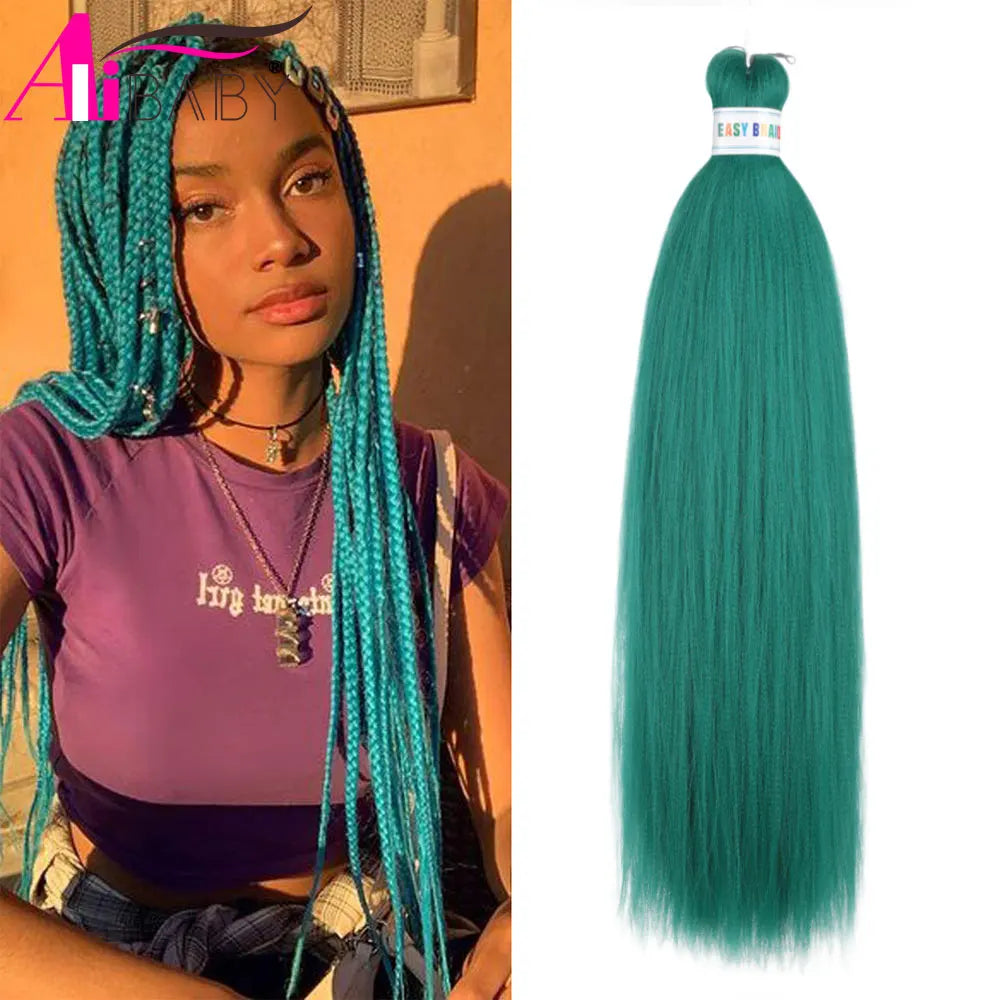 Ombre Kanekalon Braiding Hair Extensions Pre Stretched 26 Inch Synthetic Hair for Afro Jumbo Box Braids Natural Looking