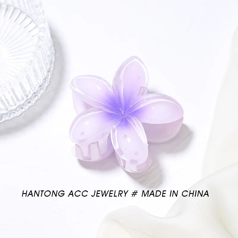 Plumeria Hair Clips Flower Hair Claw Clip Trendy HairClips Korean Hair Accessories For Girls