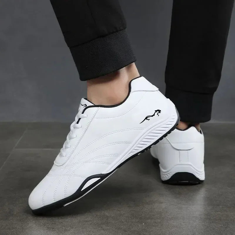 Men Leather Casual Shoes for Breathable Daily Walking Sneakers Lace-Up Driving Moccasin Non Slip Formal Shoes Zapatillas Hombre