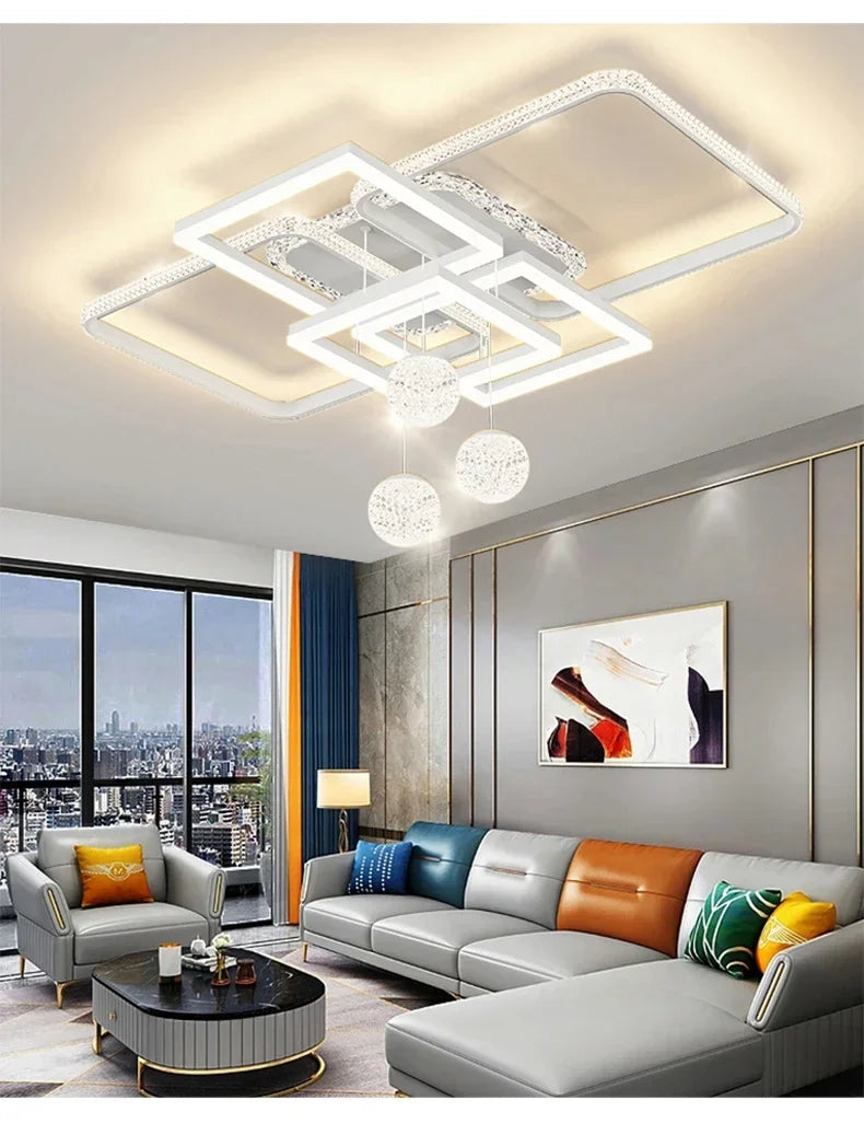 Modern living room LED pendant light interior decoration home appliances bedroom ceiling light kitchen home decoration glossy