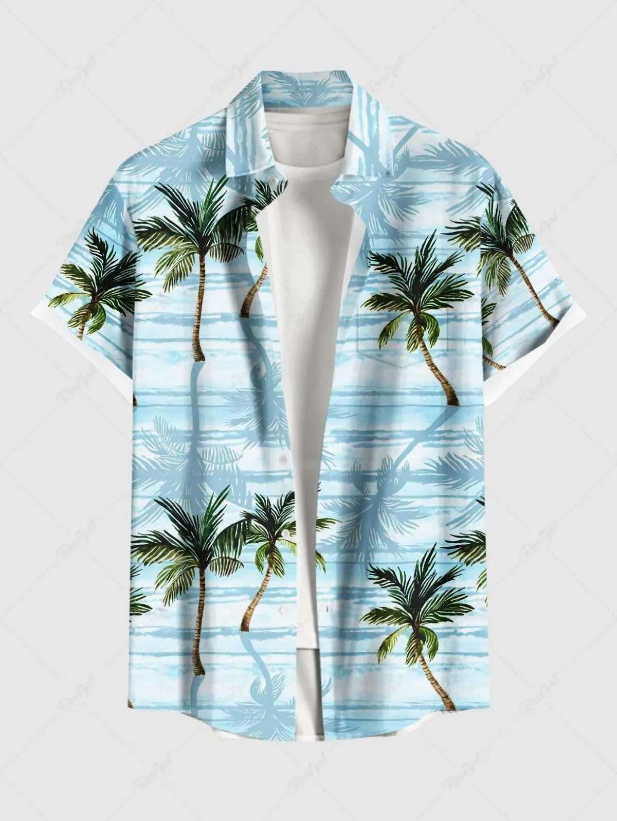 2025 Summer Holiday Men's Hawaiian Shirts 3D Printed Short Sleeved Button Down Lapel Shirt Oversized Casual Aloha Shirts Men