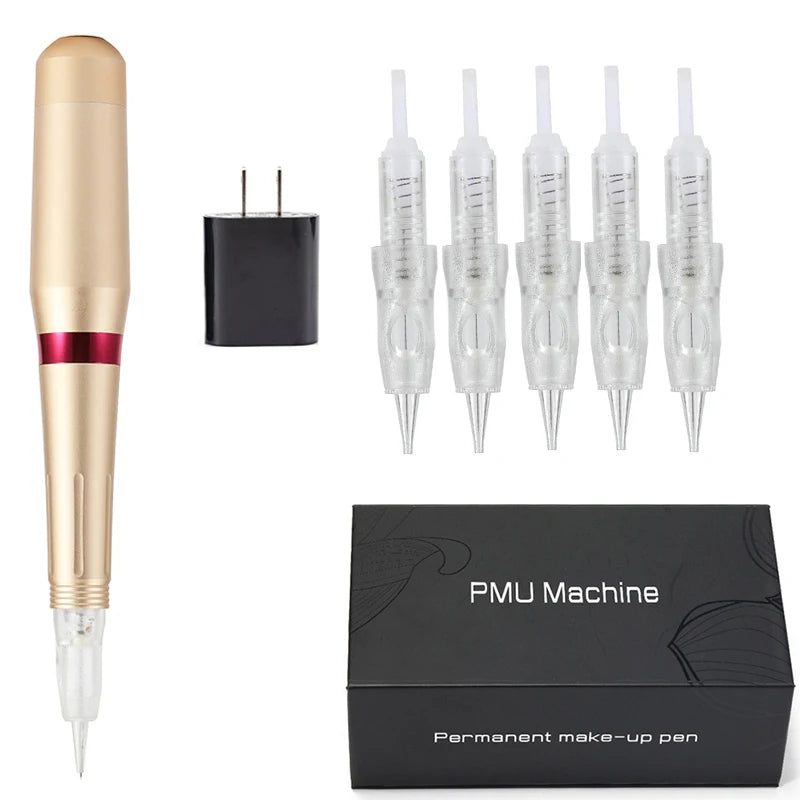 Permanent Makeup Machine for Eyebrows Miroblading Eyeliner Lip Beauty Microshading Professional PMU Machine Tattoo Pen Gun Kit