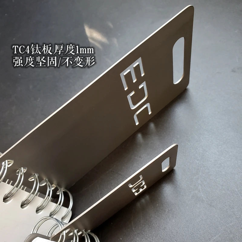 EDC Titanium Alloy Notepad Portable Recyclable Tools Outdoor DIY Survival Camping Gear EDC Multifunction Tools