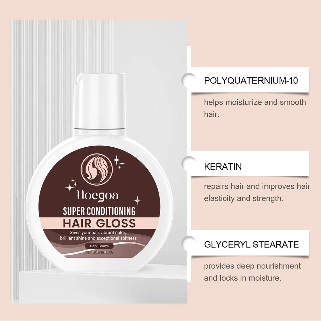 5Colors Super Gloss Hair Conditioner Gloss Rinse Out Semi-Permanent Hair Gloss that Enhances Color and Boosts Shine & Hydration