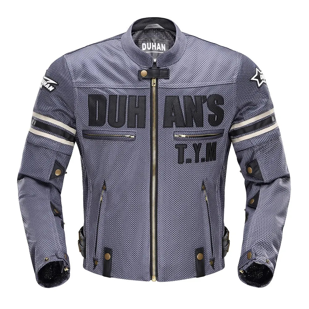 DUHAN Summer Motorcycle Jacket Man Riding Jacket + Motorcycle Pants Suit Breathable Mesh Jacket Moto Pants Suit 9 Style