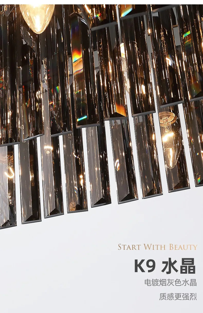 Modern Crystal for Dining Room Led E14 BULBS K9 Crystals Lighting Lamp Living Room Ceiling Light