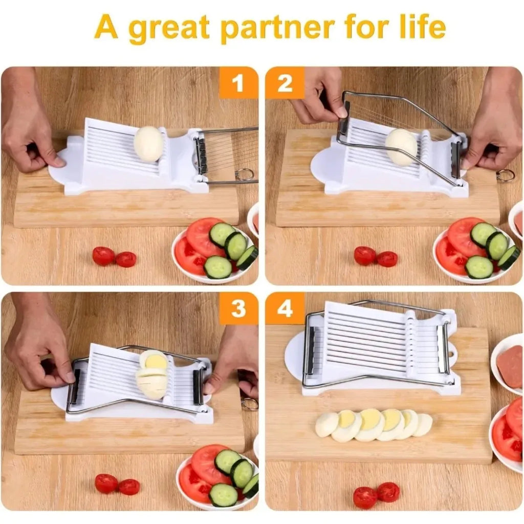 Stainless Steel Wire Meat Slicer Convenient Kitchen Tool for Luncheon Meat Spam Cheese Eggs BPA Free Durable Cutter Food Tools