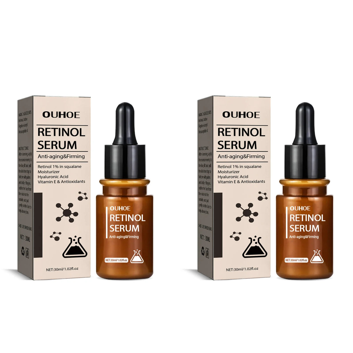 Retinol Anti Wrinkle Serum Lifting Fade Fine Line Anti Aging Improve Crow's Feet Firming Tighten Brighten Moisturizing Essence