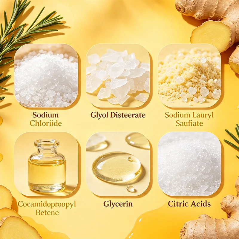 YUITIKUE 3 In 1 Natural Ginger Shampoo 100ml Rosemary Honey Formula Strengthen Hair Volumizing Dandruff Relief Hair Care Shampoo