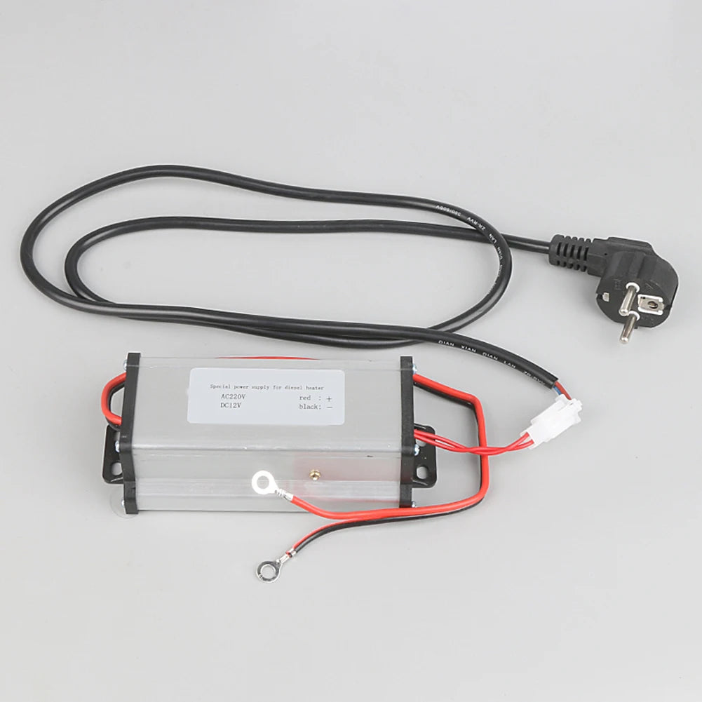 220V/230V to 12V Power Adapter for Diesel Air Heater with For 5KW 8KW Compatibility Suitable for Caravan RV Garage Use