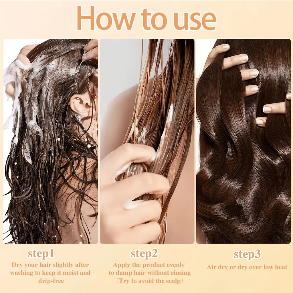 GSWP 2-IN-1 Coconut Oil & Batana Oil Leave-In Conditioner，Mends Dry, Frizzy, Split Ends, Fortifies Hair,Strengthen hair.7.05oz