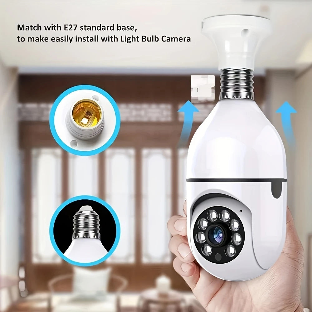 Ease Life App 5G/2.4G WiFi,4MP,IP54,E27 Light Bulb Security Camera Indoor Outdoor Wireless  Color Night Vision Motion Detection