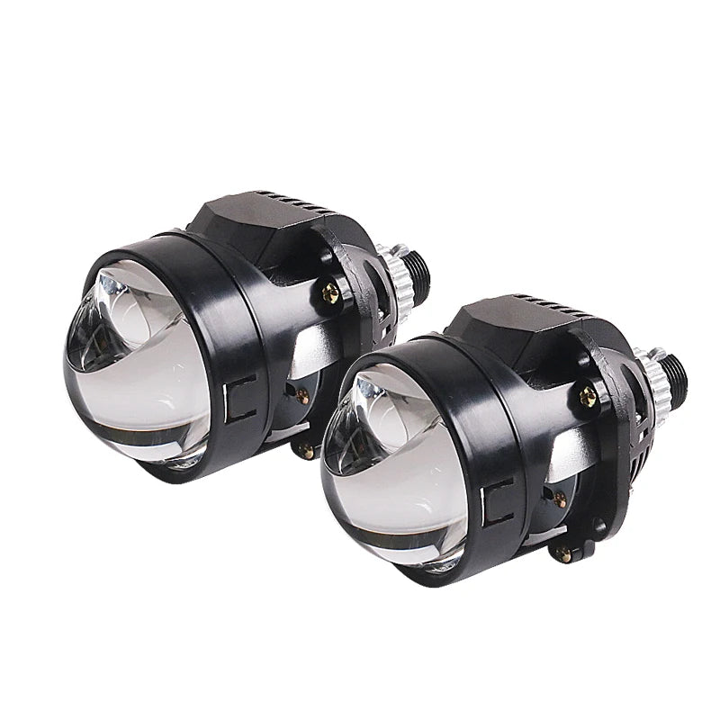 Sanvi Car 2.5'' Bi LED Lenses Hyperboloid Projector Headlights 12V 94W With Angel Eye Mask For H4 H7 9005 9006 Car Accessories