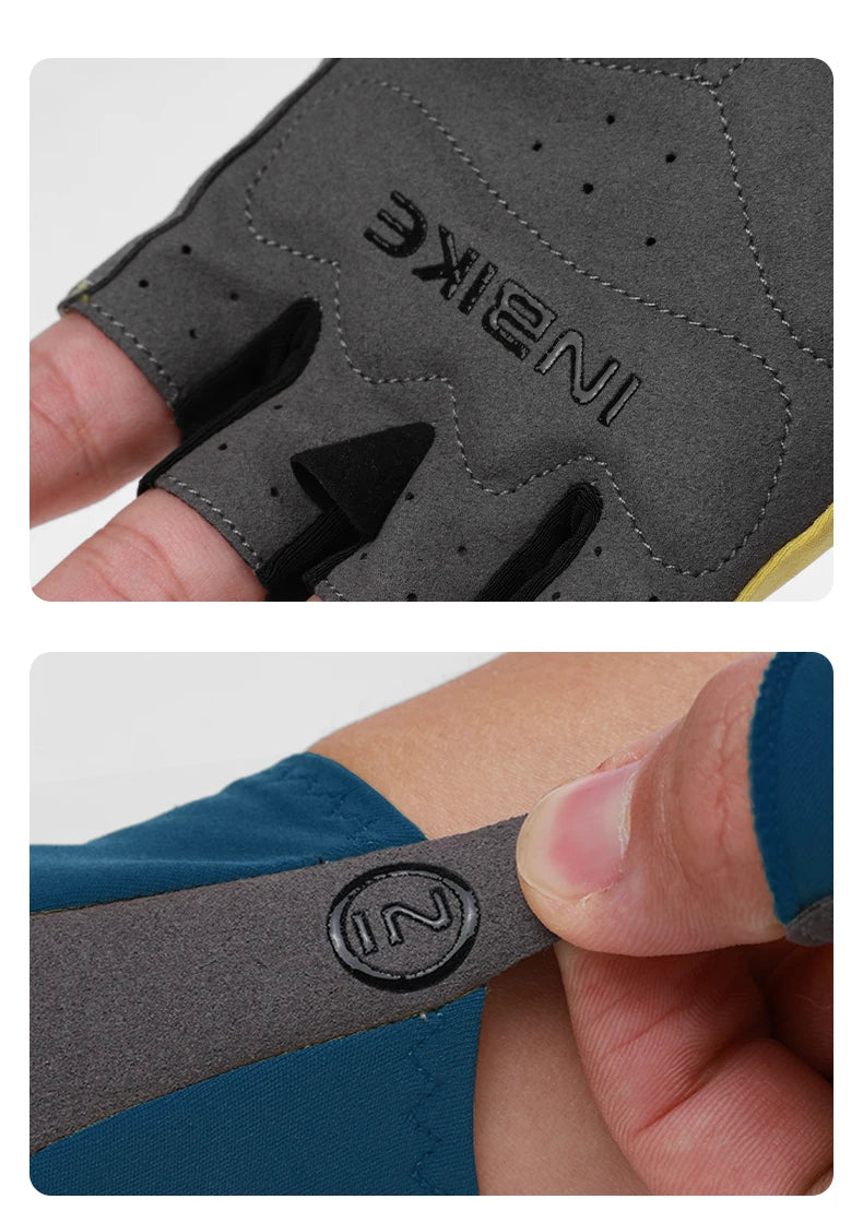 INBIKE Cycling Gloves Half Finger Summer Men Women MTB Gloves Shock-absorption Mountain Bike Sports Gloves Cycling Accessories