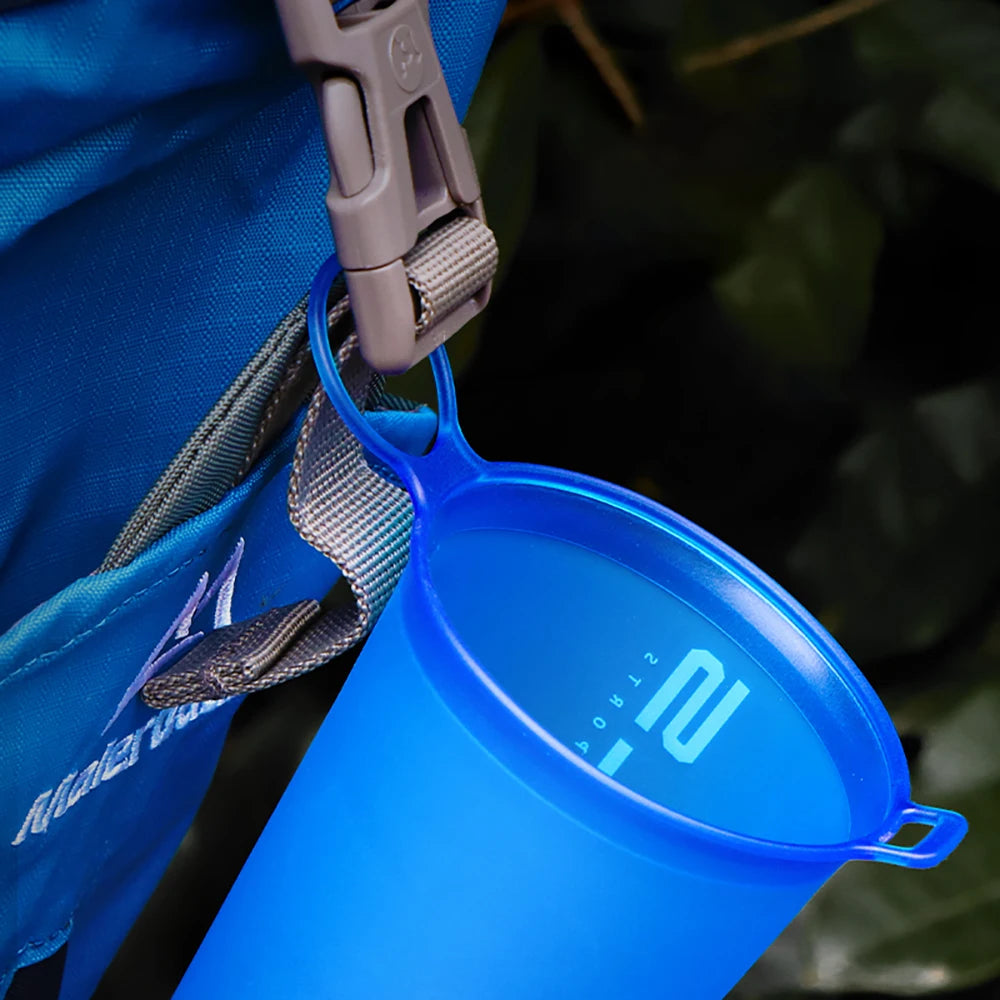 1pc 200ml Foldable Sports Water Cup Marathon Running Folding Soft Lightweight Leak Proof Easy Carry Hydration Bottle for Outdoor