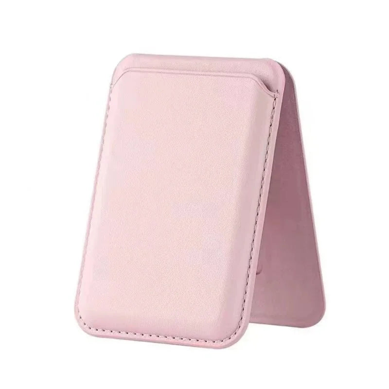 3 in 1 MagSafe Magnetic Leather Card Holder Foldable Phone Stand Wallet Case For iPhone 17 16 15 14 13 12 Pro Max Card Pocket