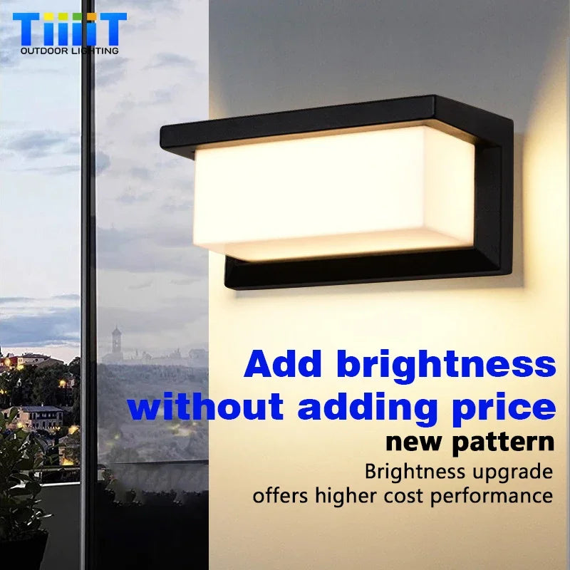 LED Outdoor Waterproof Wall Light 15W Radar Sensing Indoor Bedroom Living Room Outdoor Porch Wall Light Garden Decorative Light