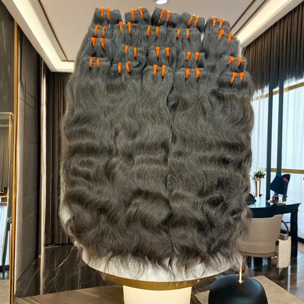 Loose Wave Natural & Deep Wave Soft Human Hair Extensions Remy Hair Pre-Looped Bundles Style 1