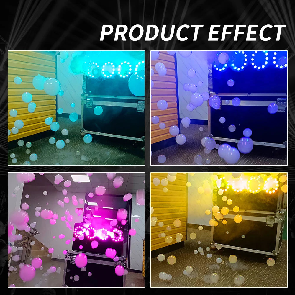3000W 1500W LED Smoke Bubble Machine Four Holes Double Holes Party Wedding Bubble Spray Machine DMX for Stage Special Effect
