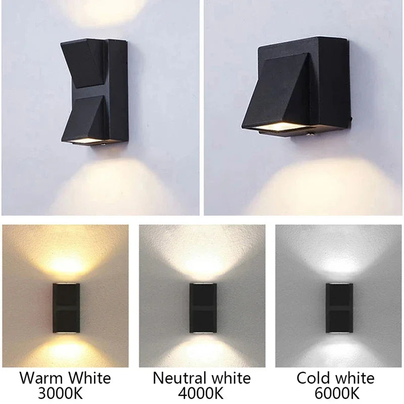 LED Wall Lamp IP65 Outdoor Waterproof Garden Porch Lighting Lamp 5W 10W Modern Simple Aluminum Indoor Wall Light
