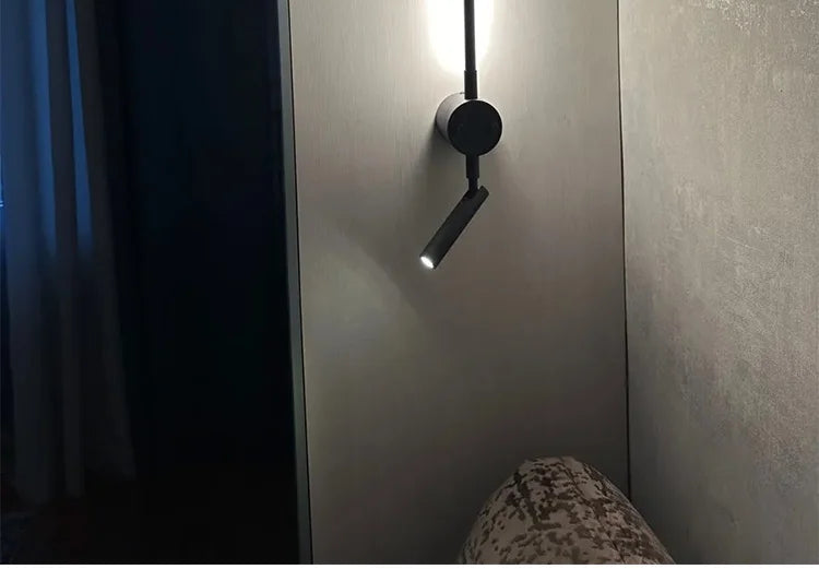 Modern LED Wall Lamp with Switch Bedroom Light Stairs Hallways Living Room Nordic Art Background Decor Black Lights Bathroom