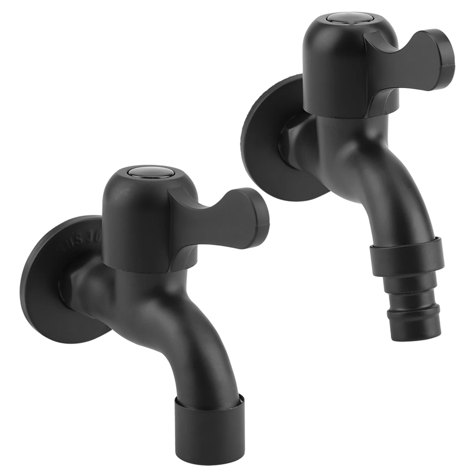 Stainless Steel Wall Mount Tap Garden Water Faucet Black for Washing Machine Laundry Cleaning Wall Mount Toilet Mop Faucet