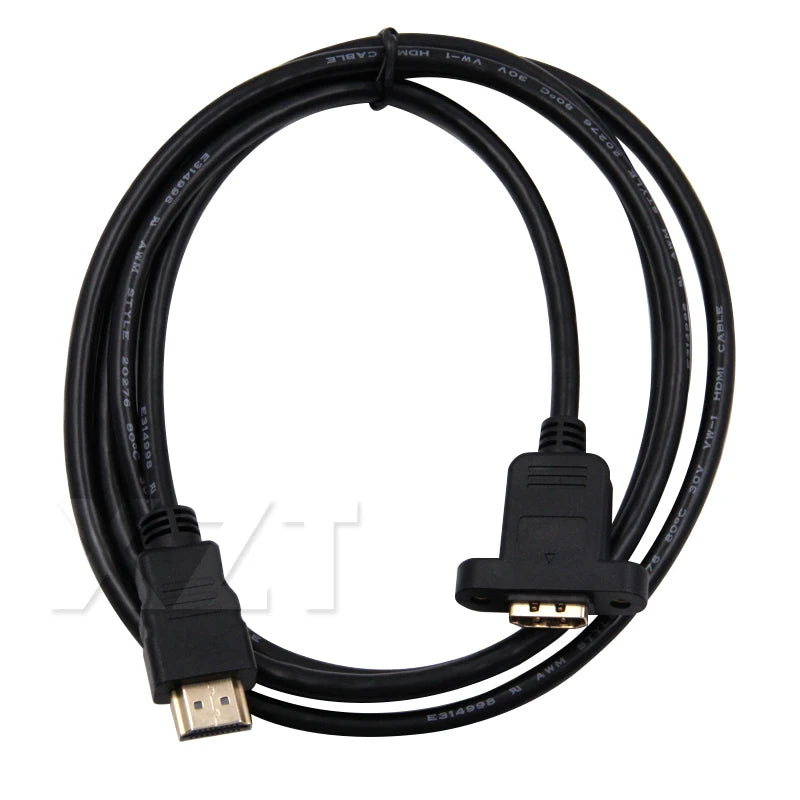 30cm/50cm/60cm/1m/1.5m Gold Plated HDMI-compatible Extension Cable Male to Female With Panel Mount  For HD TV LCD Lapt