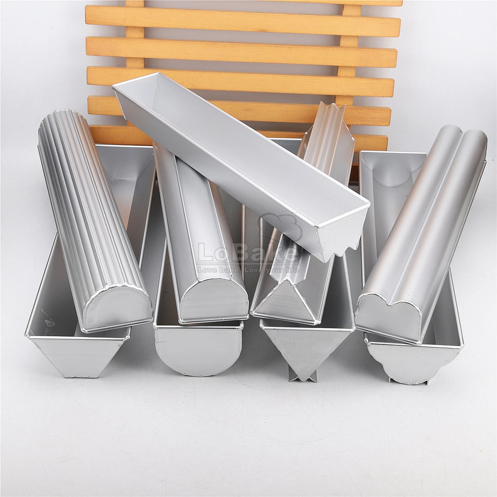Long Style Bread Mousse Cake Mold Round Trigon Ladder Wavy Flower Shape Aluminium Dessert Steaming Moulding DIY Kitchen Gadgets