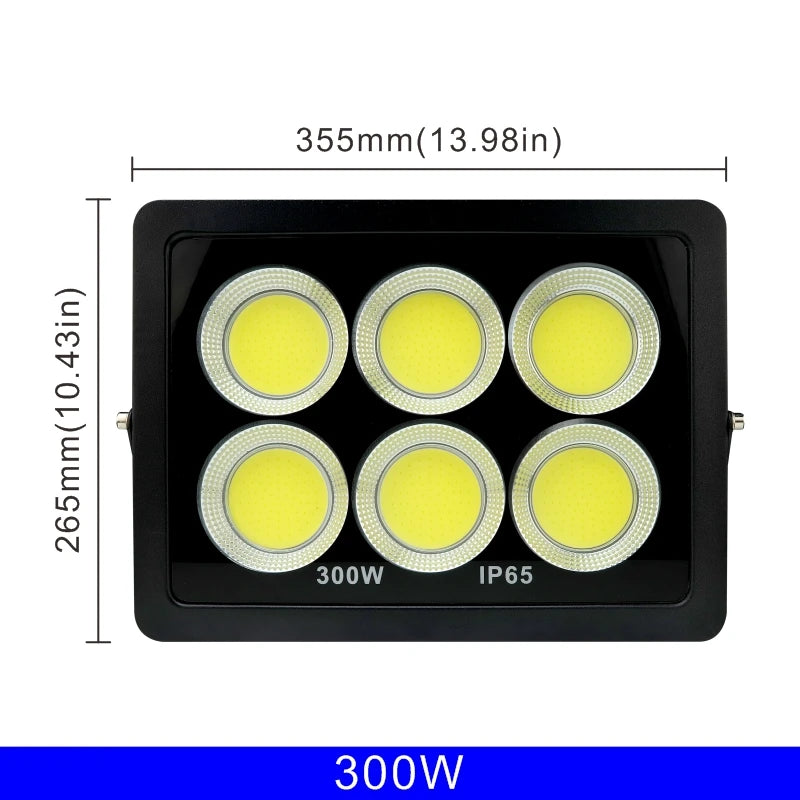 LED Flood Light 300W 200W 100W 50W Outdoor Lighting COB Floodlight 220V Spotlight IP65 Modern Waterproof Outdoor Led Garden Lamp