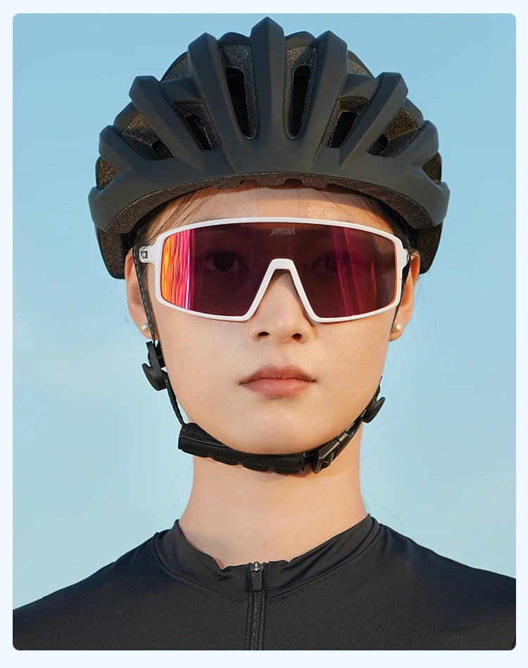 JEPOZRA Cycling Helmet Man Women LED Light Helmet Road Mountain Bike Helmet Bicycle Helmet Rechargeable Brim Design Helmet
