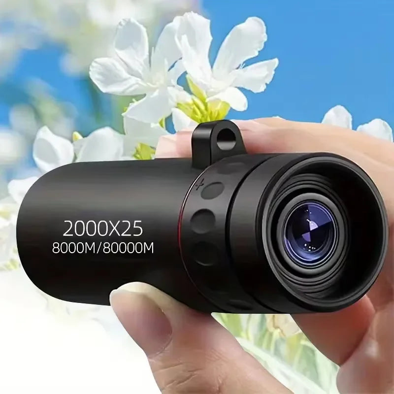 2026 2000X25 HD Monocular Telescope Compact Portable for Travel Hiking Fishing Camping Stargazing Concerts & Bird Watching