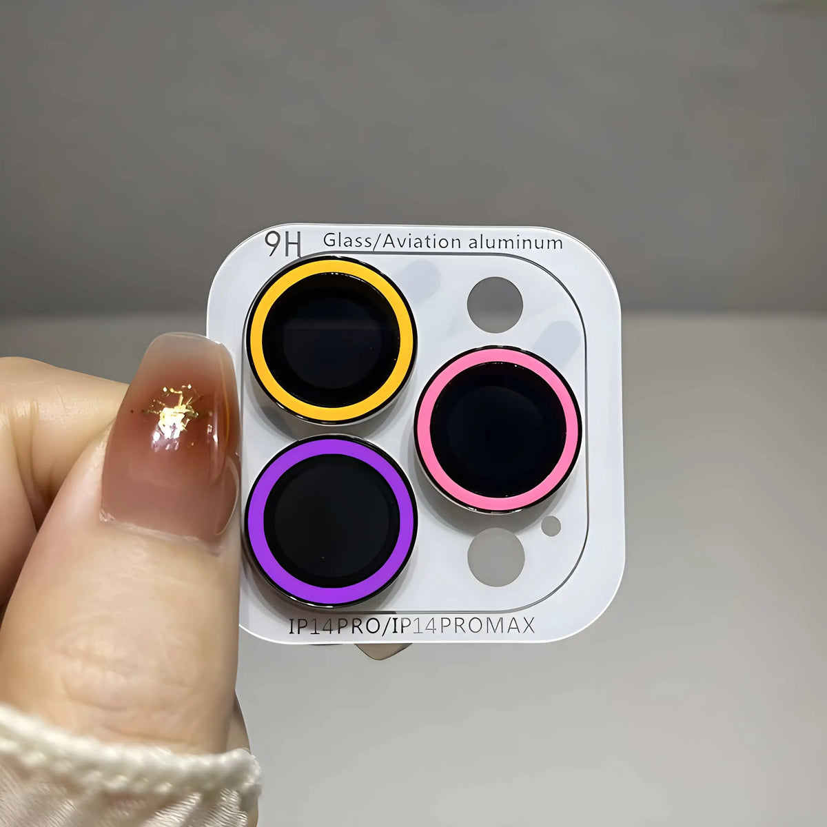 2-3Pcs Luminous Ceramic Camera Protector Film for IPhone 13 14 15 ProMax 15 Plus 13 12 Mini Lens Ring Tempered Glass Glowing Cap