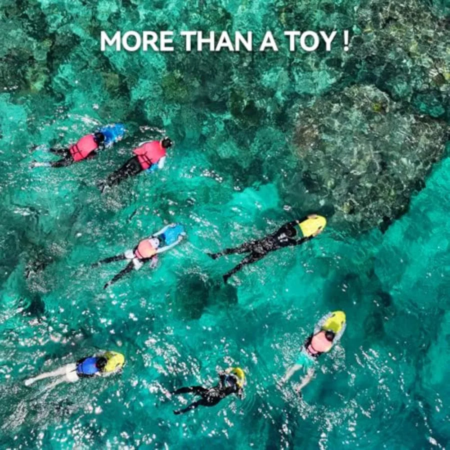 Swim training board for pool use, EVA foam material, blue color, 3-speed electric propulsion and rechargeable battery