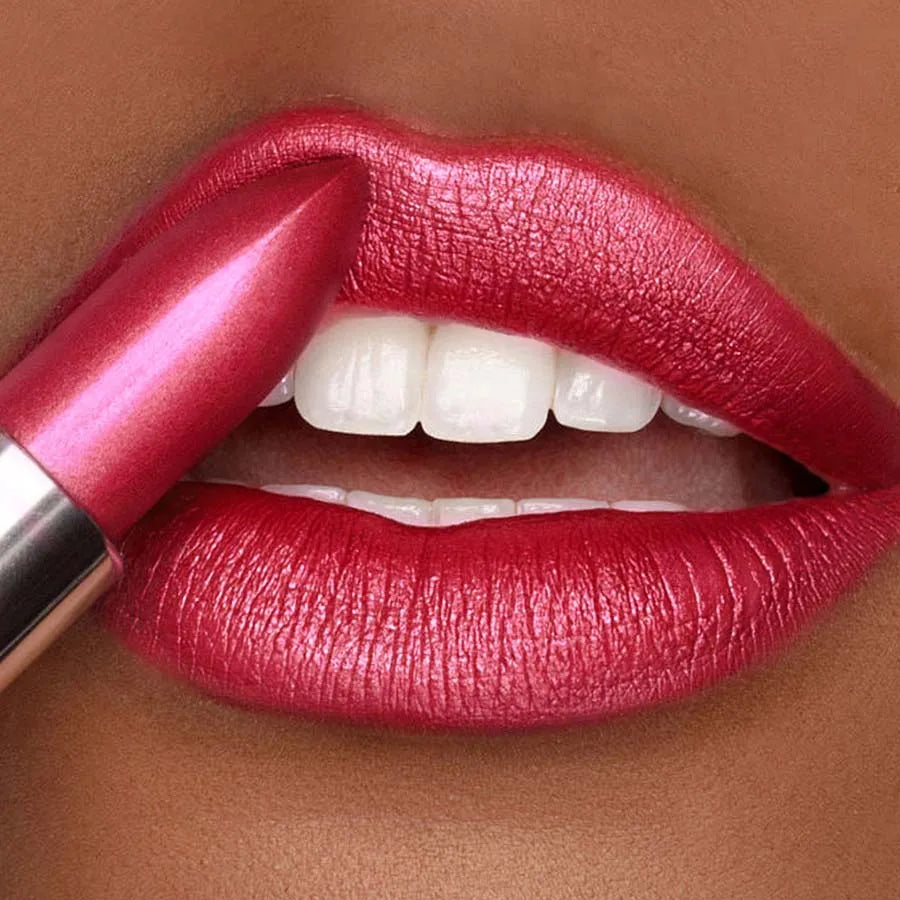 Red Metallic Lipstick Longlasting Glitter Lip Glaze Waterproof Lips Makeup Moisturize Luminous Liptint Shimmer Shiny Lipgloss