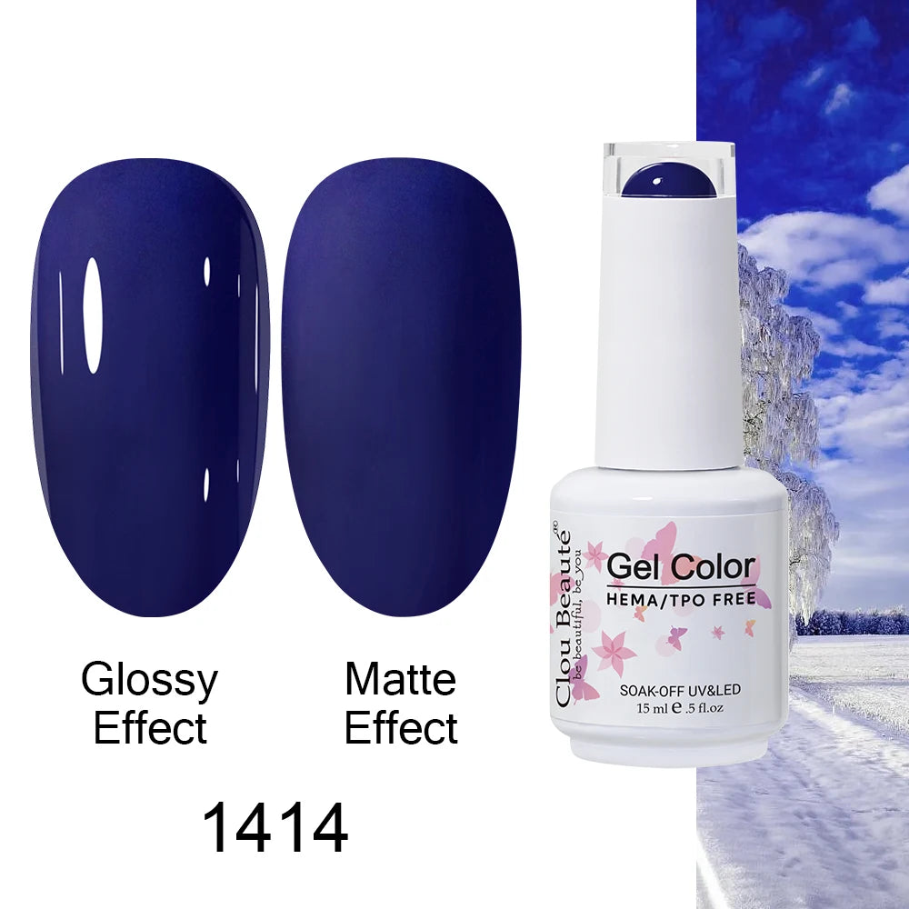 Clou Beaute HEMA TPO FREE Caramel Brown Wine Red Coffee Gel Nail Polish High Pigment Autumn Nail Art Full Coverage UV Varnish