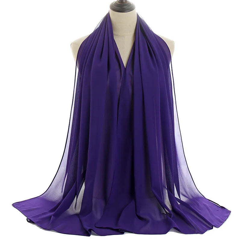 Ramadan Islamic Instant Bubble Chiffon Shawl Scarf Lady Head Wrap Women Hijabs Scarves Bufandas Muslim Veil Hijab Snood 180*70cm