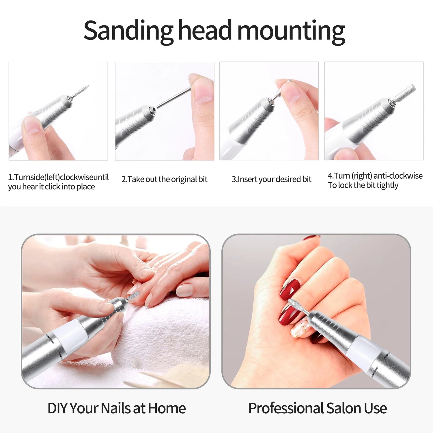 35000RPM Electric Nail Drill Machine Cutter Set Nail Gel Polisher Nail Tools Salon Equipment Strong Polishing Tool Nail File Kit