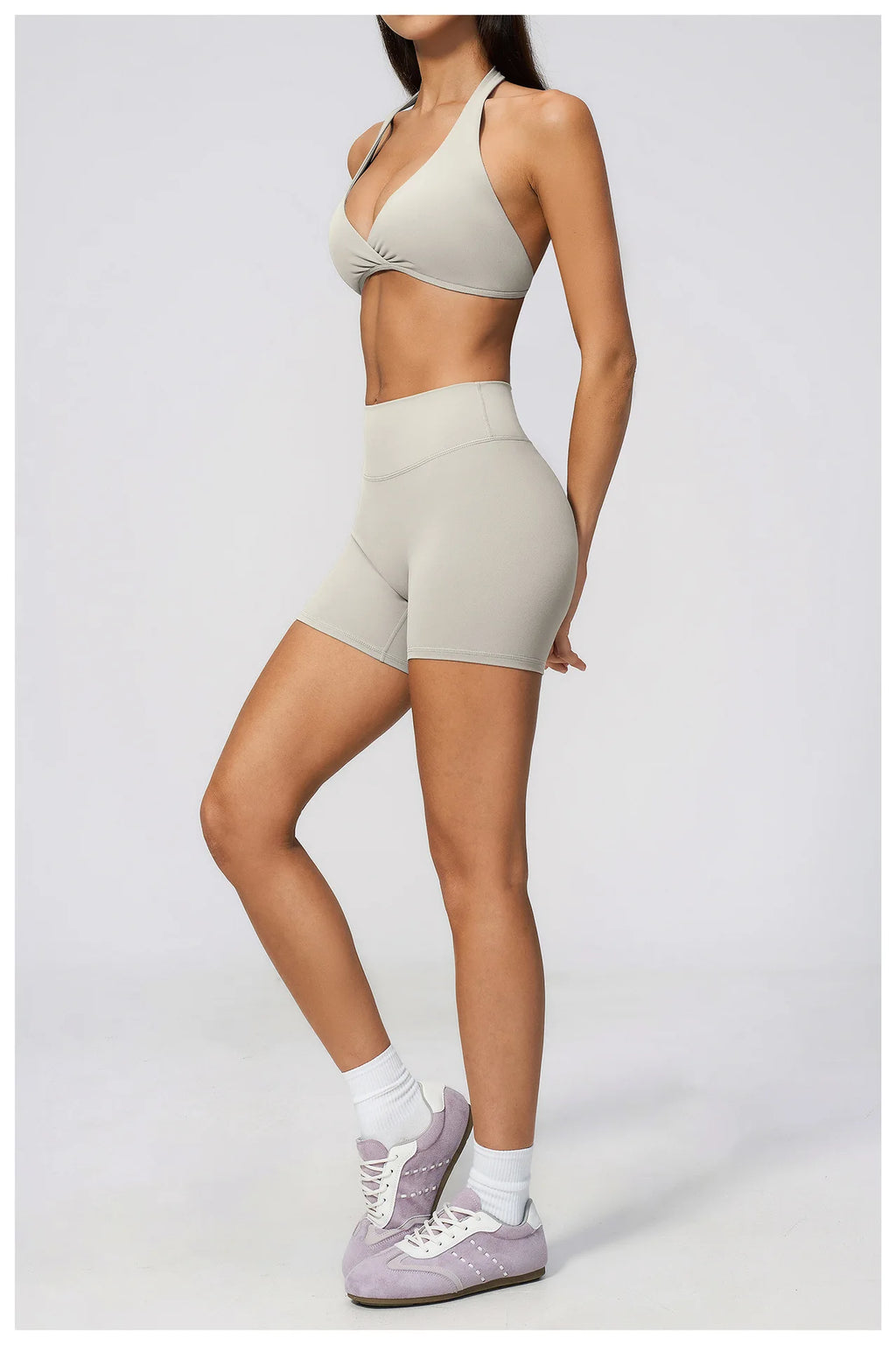 Women Tracksuits 2PCS Yoga Suit Gym Outfits Workout Clothing Deep V Workout Bra High Waist Butt Lift Pants Outdoors Sports Set
