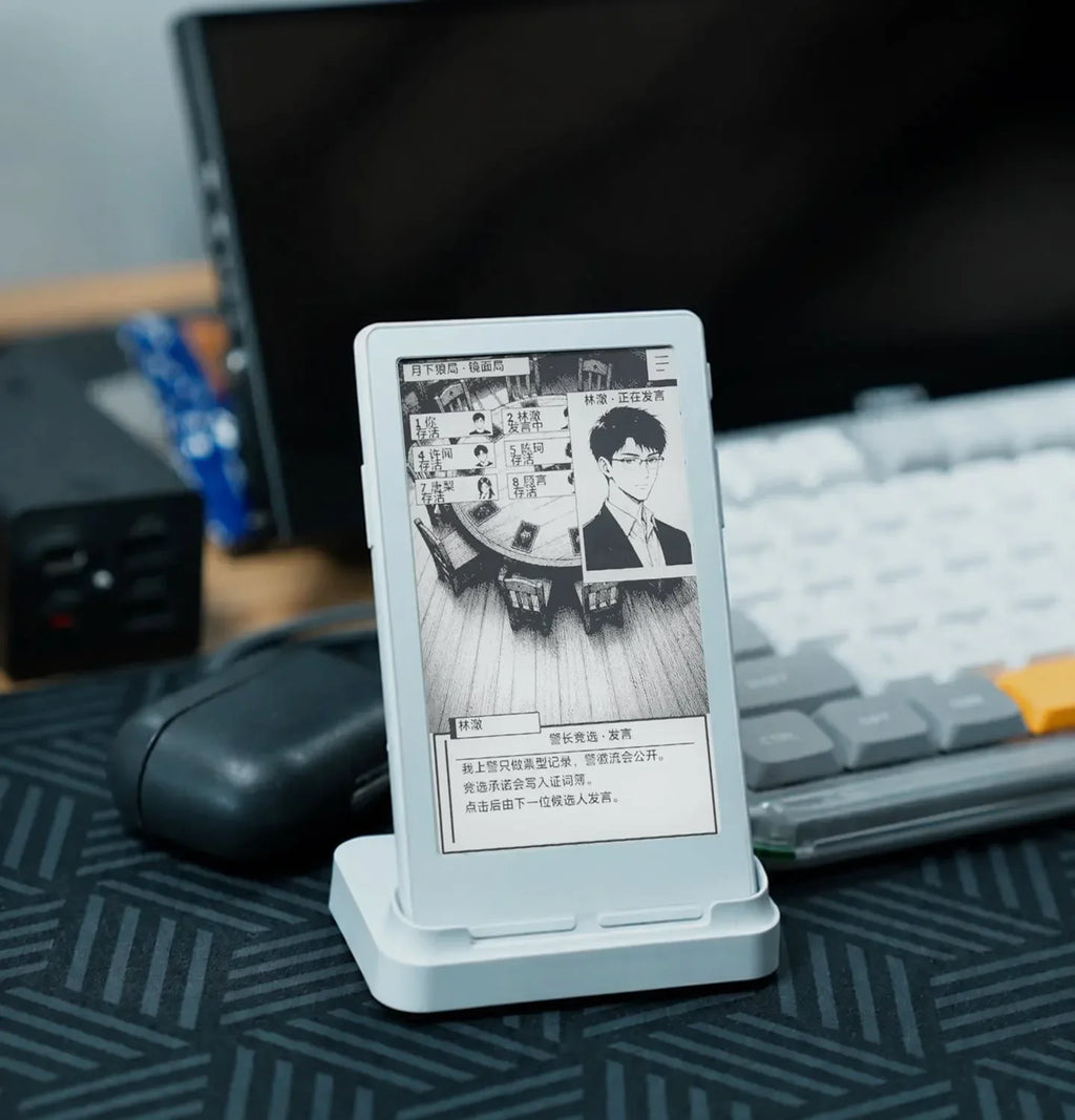 3in1 Charging Stand for XTEINK X3/X4 Pro E-Ink Reader, Desktop Cradle with 65 Degree Tilted Design, Storage Base for Tablet