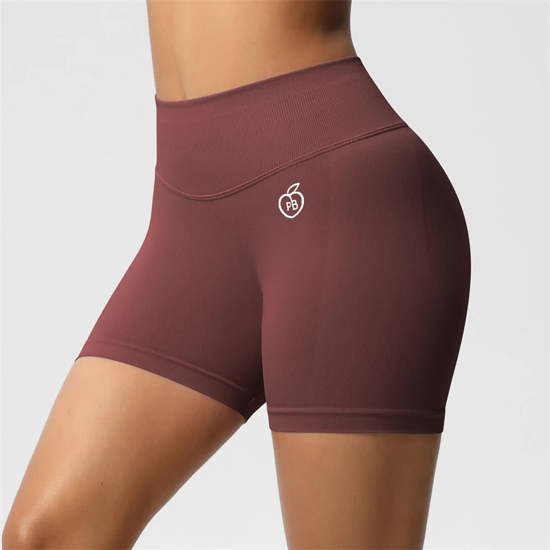 Women Bum Three Waist Sections Sports Shaping Shorts Seamless Sports Shorts For Women Cycling Jogging Fitness High Waist Push Up