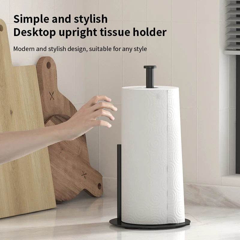 Kitchen Roll Holder with Weighted Base - Heavy-Duty Countertop Organizer, Space-Saving Design for Paper Towels, Kitchen supplies