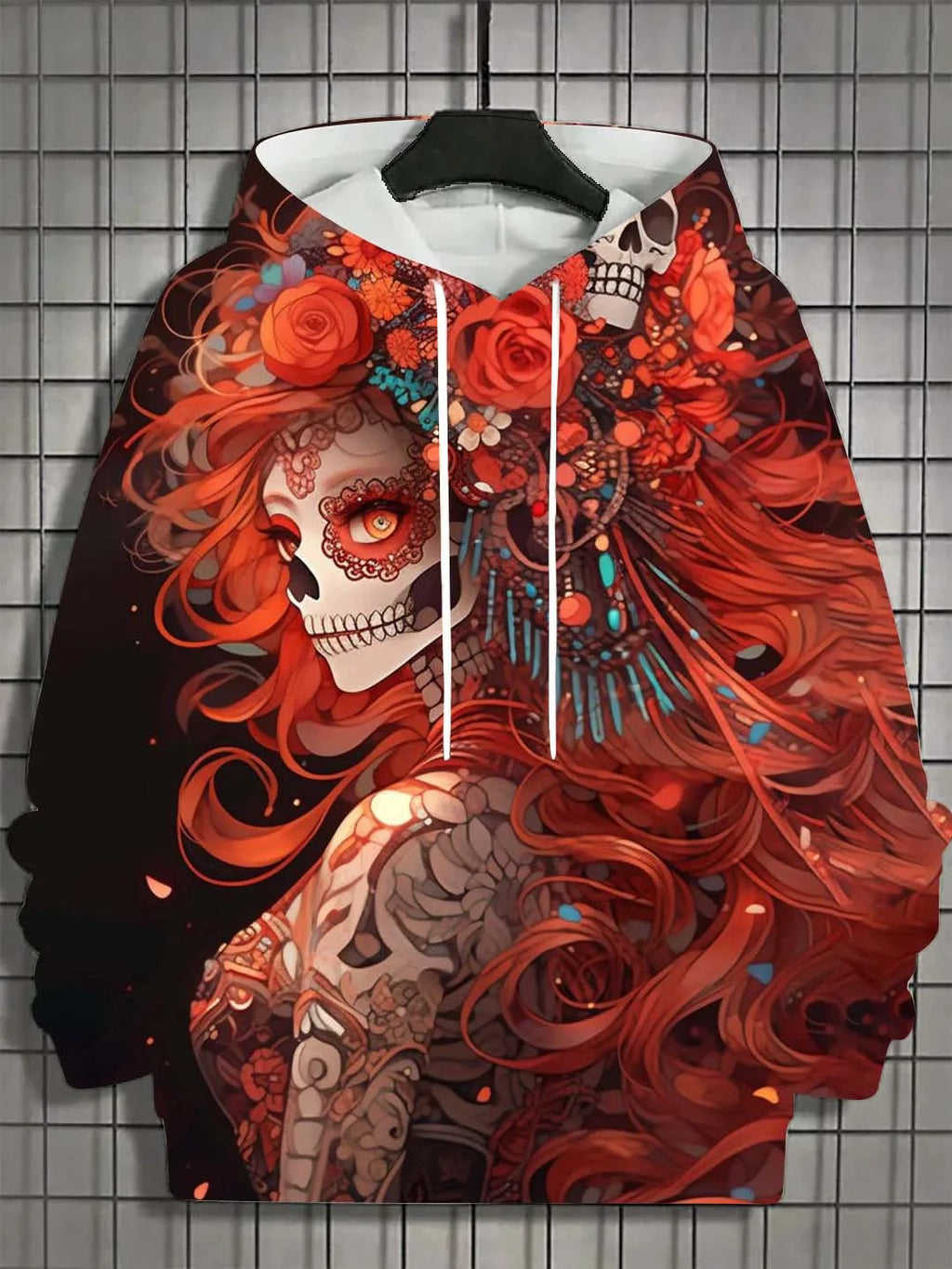 Women's Hoodie for Girls Autumn Fashion Men's Long Sleeve Tops Casual Women Clothes Horror Undead Woman Pattern 3D Unisex Tops