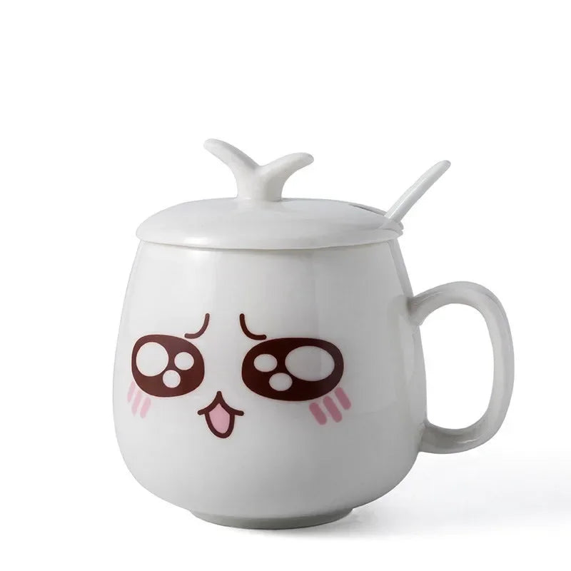 Modern simplicity Creative Ceramic Mugs Cute Cartoon Face Expression Water Container Lover Coffee Mugs Travel cute cup gift