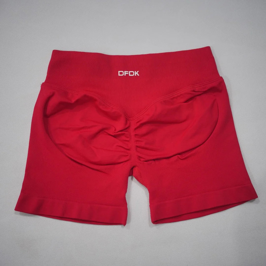 DFDK 2026 New Women Scrunch Butt Yoga Shorts High Waist Hip Lifting Push Up Squat Proof Sports Shorts Gym Workout Running Fitnes