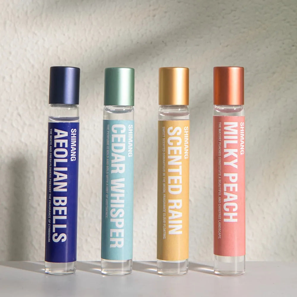 Floral Roll-On Perfume for Women & Men Long Lasting Light Fragrance Popular Scent for Young Girls Students Portable 10ml Parfum