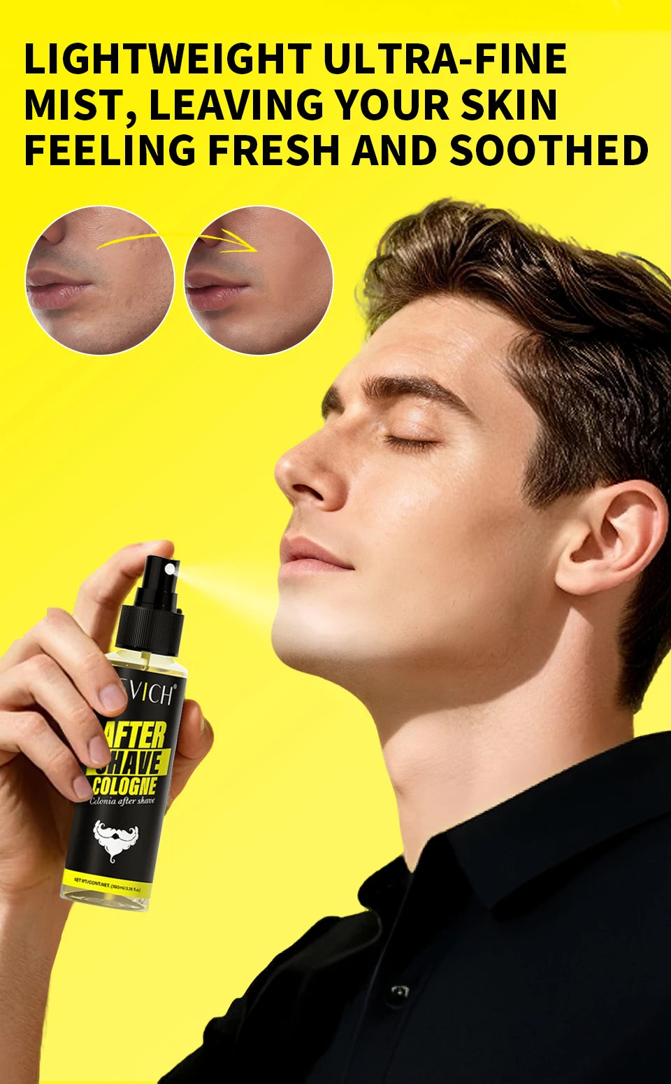 After Shave Spray After-Shave Fragrance Mist for Men Gentle Beard Cleansing Aftershave Cologne  Nourishing Refreshing Essence