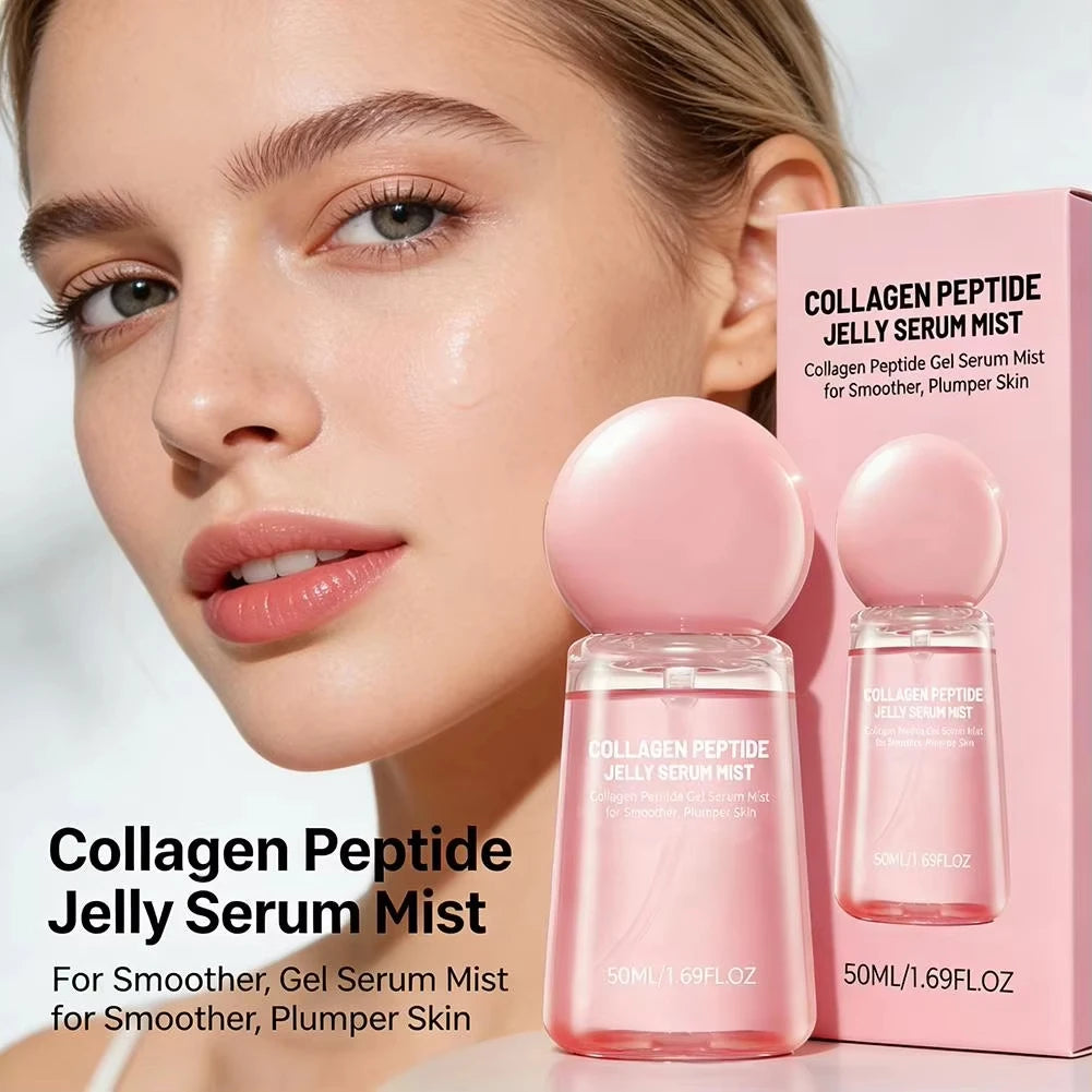 Nano Collagen Peptide Jelly Serum Mist Spray 2026 Upgrade Deep Moisturizer Plump Fine Lines Brighten Dry Uneven Tone Facial Care